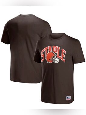 Cleveland Browns NFL x Staple Logo Lockup T-Shirt NWT Size Medium